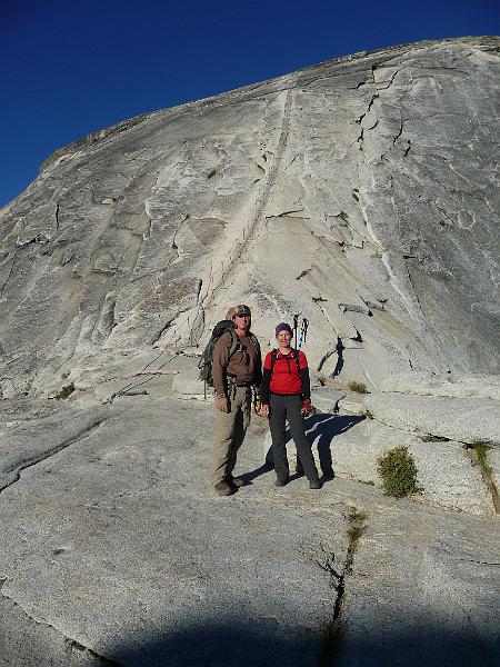 p1070867.jpg - Mary and Greg at base of Half Dome