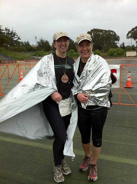 img_0702.jpg - Mary and Sue finishing the Big Sur Mud Run