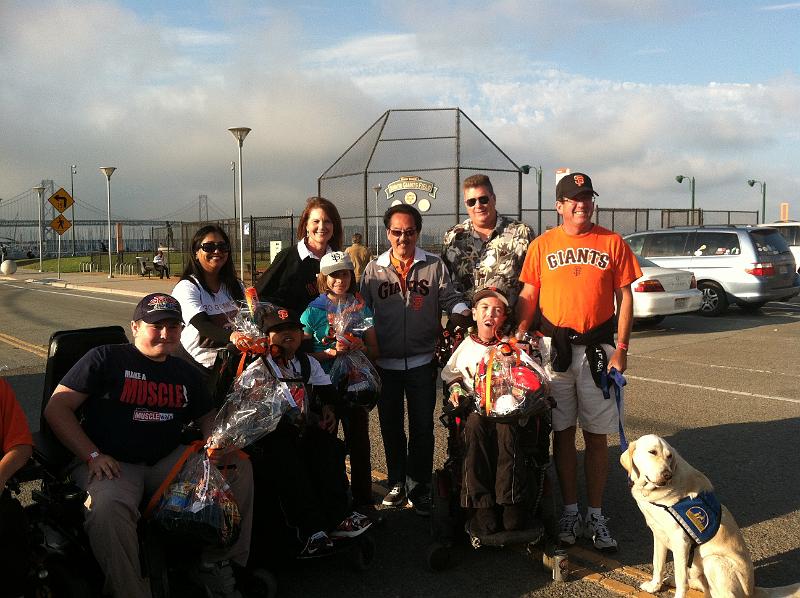 img_1842.jpg - Kayla with MDA friends before SF Giants game