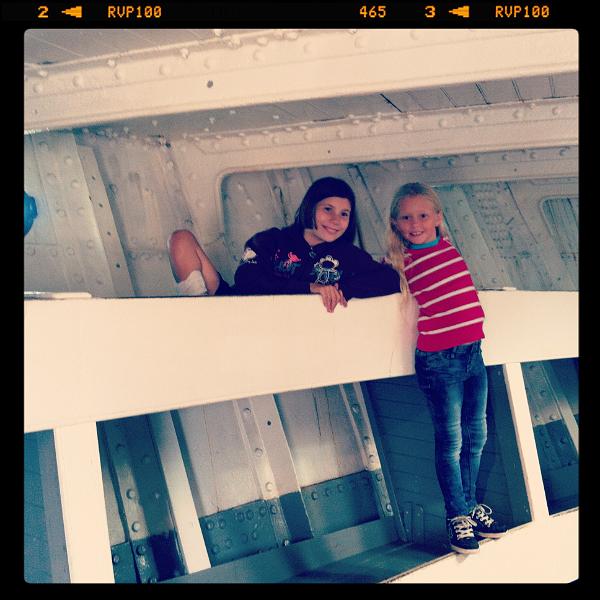 img_1704.jpg - Kayla showing Kinsey the bunks where she slept during her Balclutha overnight outing